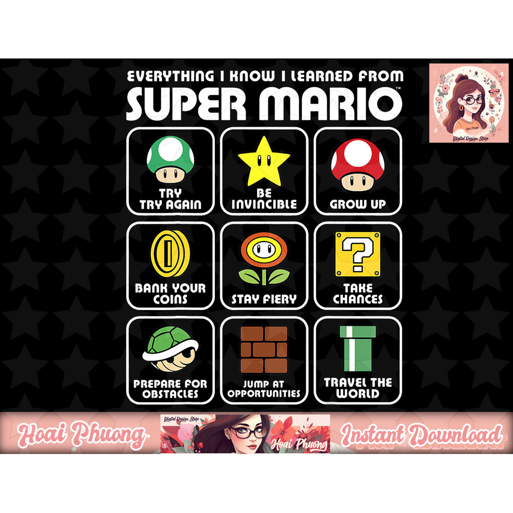 Nintendo Super Mario Life Lessons Icons Graphic.jpg