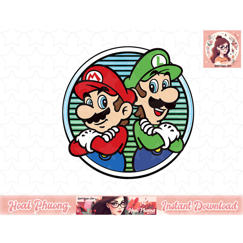 Nintendo Super Mario Luigi Back To Back Graphic.jpg