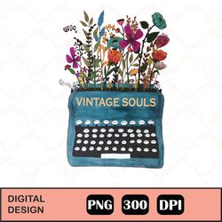 vintage soul typewriter sublimation png