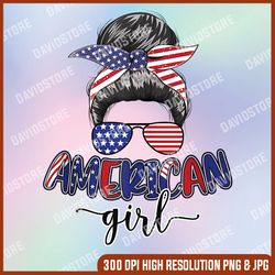 american girl life messy bun 4th of july mom usa 4th of july, memorial day, american flag, independence day png file