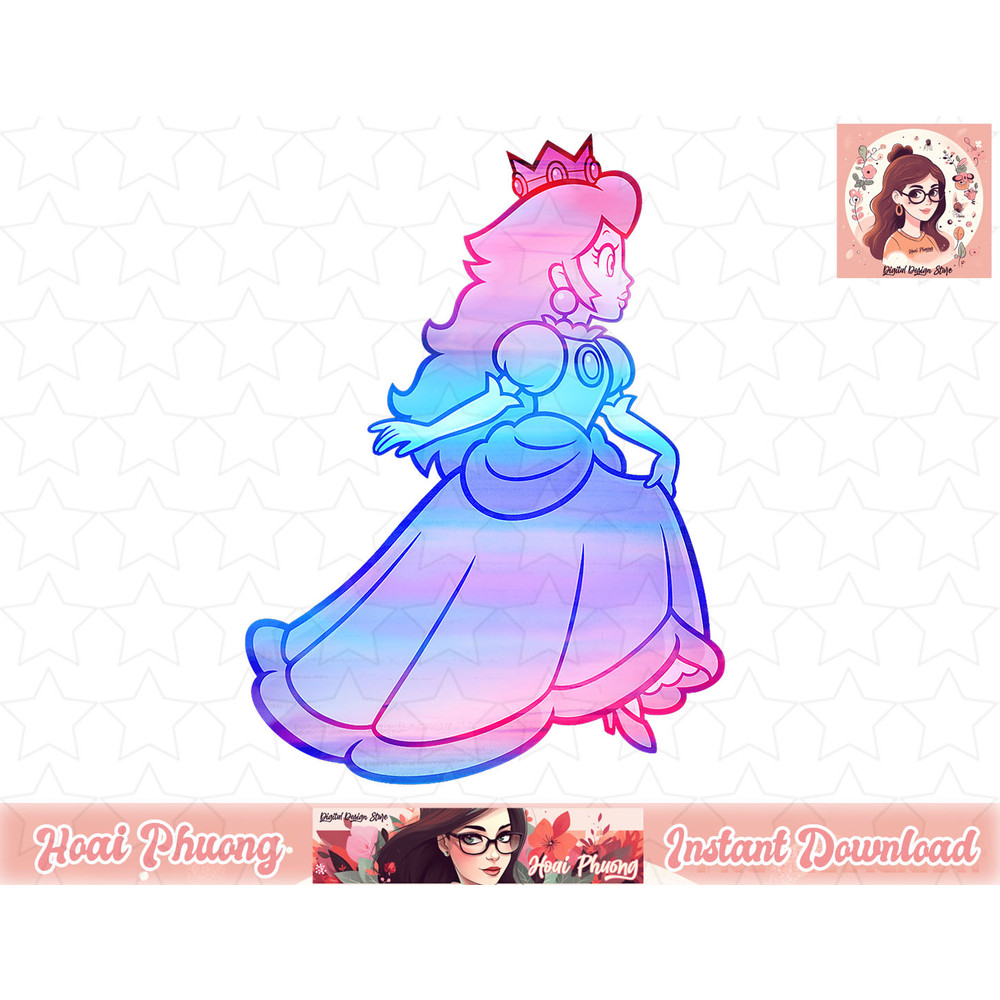 Nintendo Super Mario Peach Gradient Run Graphic.jpg