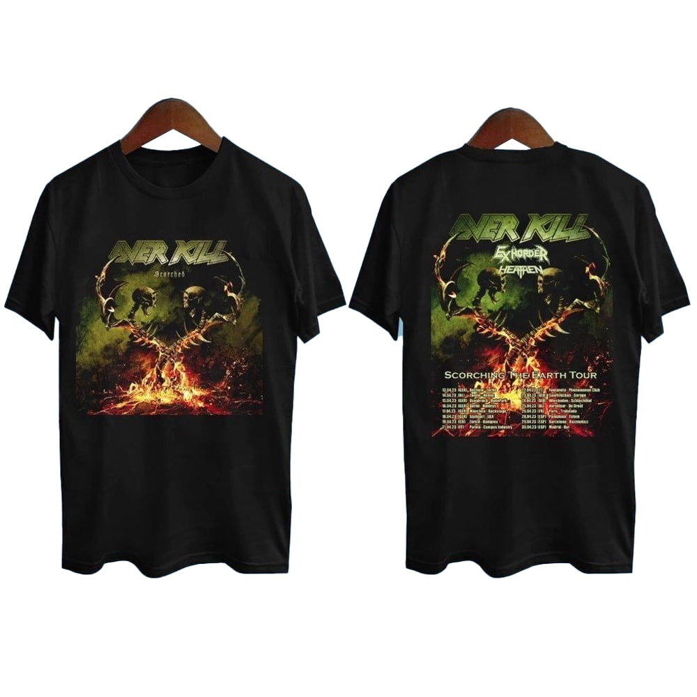 Overkill Scoreced Tour 2023 T Shirt, Overkill Shirt, Scorching The Earth Tour Shirt, Tour 2023 Shirt, Fan Gift