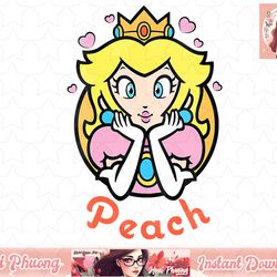 nintendo super mario princess peach portrait png sublimation design, digital design