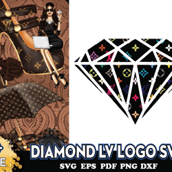 diamond lv logo svg, lv logo svg, brand logo svg, diamond logo svg