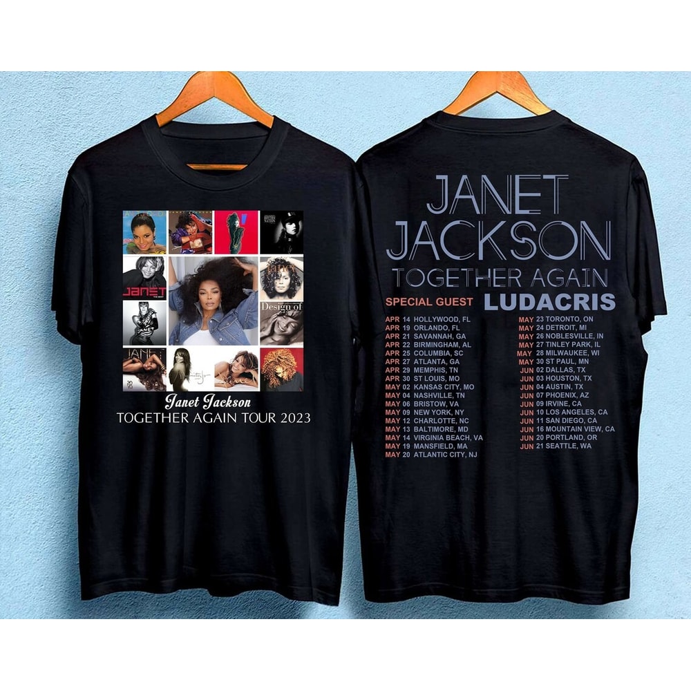 Janet Jackson Tour 2023 Shirt, Janet Jackson Together Again Tour 2023 Sweatshirt, Janet Jackson Shirt
