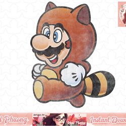 nintendo super mario tanooki suit vintage graphic png sublimation design, digital design