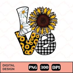 LOVE Sunflower Daisy Sublimation png, Leopard Sunflower Love PNG Sublimation Design, Digital Download Clipart, Sublimati
