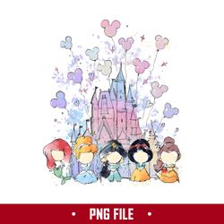 disney princess png, mickey png, disney castle png, disney png digital file