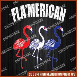 patriotic flamingo red white blue july 4th independence day memorial day, american flag, independence day png file