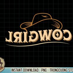 cowgirl reverse lrigwoc for a cowgirl t-shirt copy png sublimation