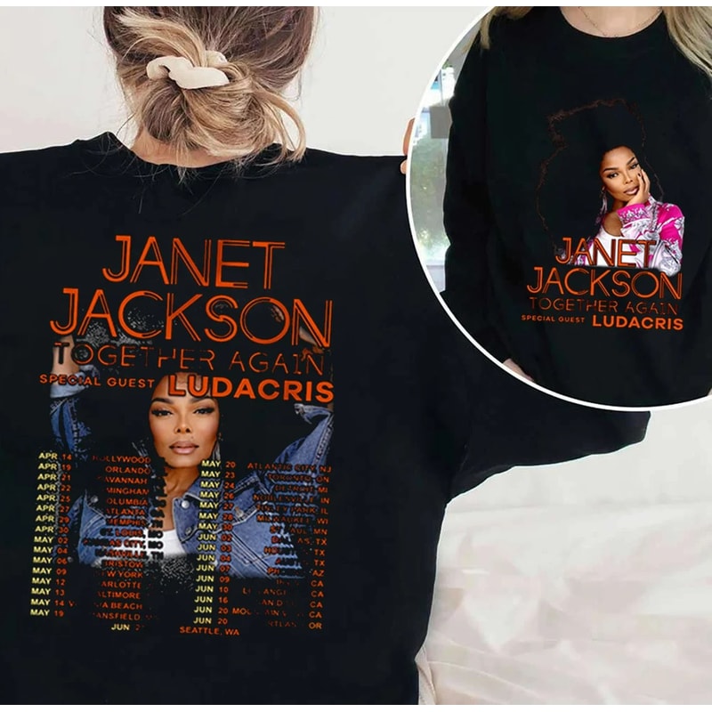 Janet Jackson Shirt, Janet Jackson Together Again Tour 2023 Shirt, Together Again Tour Shirts