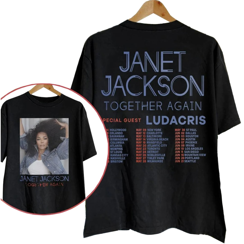 Janet Jackson Shirt, Janet Jackson Together Again Tour 2023 Shirt, Together Again Tour Shirts