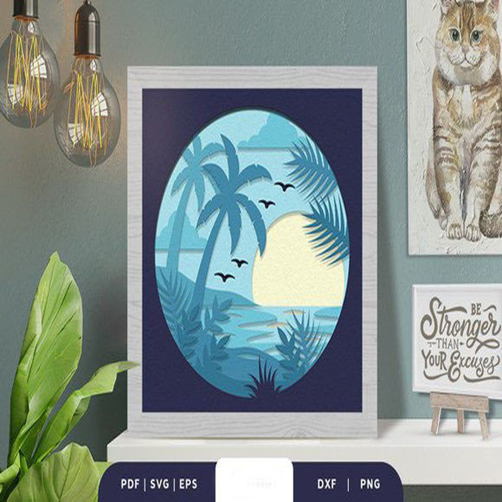 1080x1080 size Tropical-Beach-Sunset-3D-Shadow-Box-3D-SVG-67997234-1-1-580x386.jpg