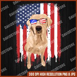 labrador retriever independence day 4th july usa flag memorial day, american flag, independence day png file sublimation
