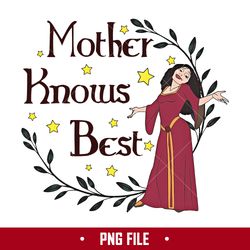 mother knows best png, disney mother's day png digital file