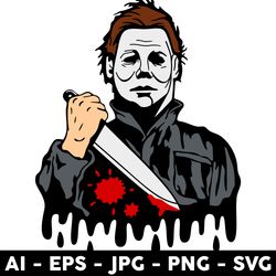 michael myers svg, halloween michael myers svg, horror characters svg, png jpg dxf eps digital file - digital file