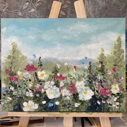 Wildflowers oil painting.
