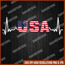4th of july american flag usa love patriotic memorial day, american flag, independence day png file sublimation