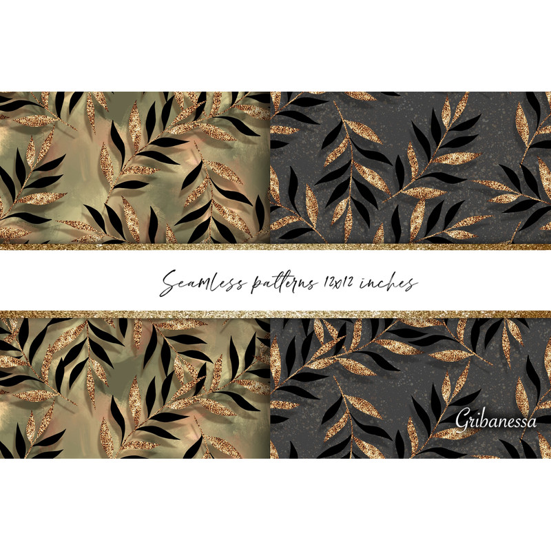 Gold and black leaves patterns B 01.jpg