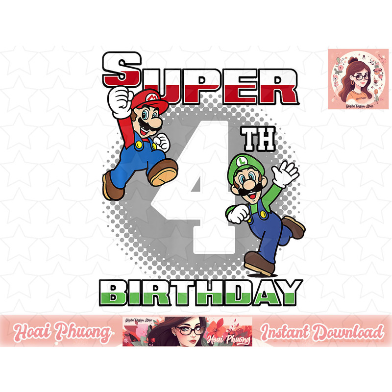 Super Mario And Luigi Super Birthday 4th Birthday Portrait.jpg