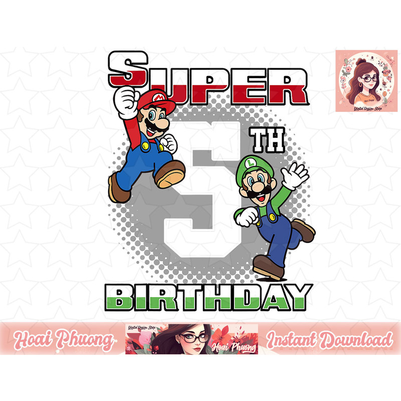 Super Mario And Luigi Super Birthday 5th Birthday Portrait.jpg
