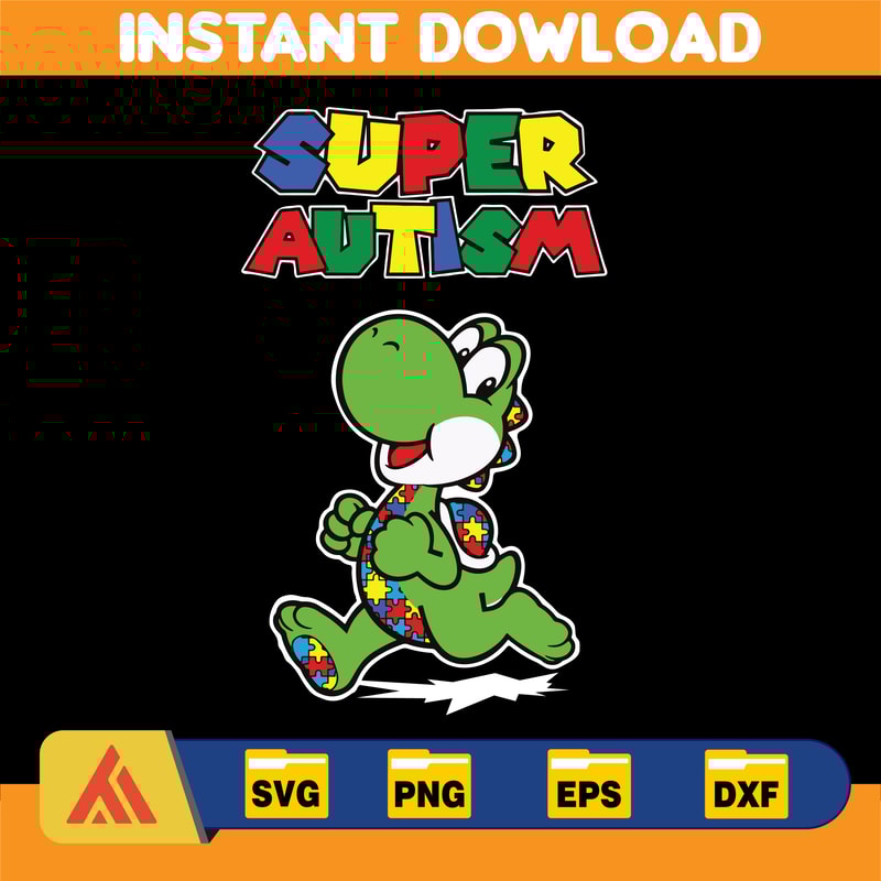 DIGITAL DOWNLOAD Autism Awareness Super Autism Dinosaur.jpg