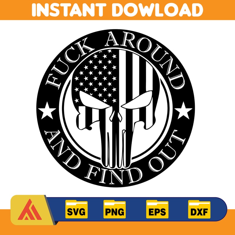 FAAFO Punisher Flag Svg Png, Punisher Skull svg, 2nd amendment svg, punisher vector, skull vector, guns svg - Printable, Cricut & Silhouette.jpg