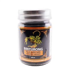 Thai black balm with scorpion venom Binturong, 50 ml