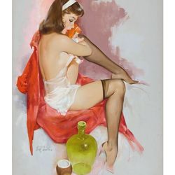 Vintage Pin Up Girl - Cross Stitch Pattern Counted Vintage PDF - 111-401