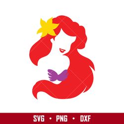 ariel mermaid svg, ariel princess svg, disney svg, png eps digital file