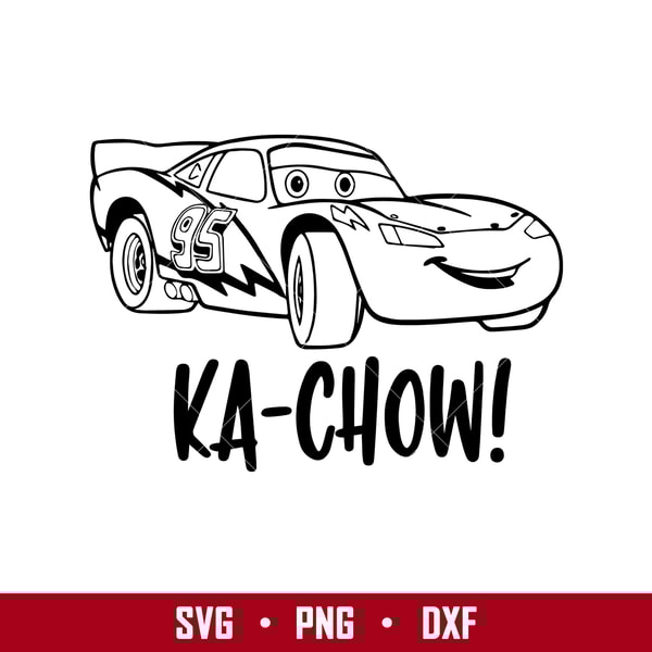 Cars Lightning Mcqueen Ka Chow Svg, Disney Svg, Png Eps Digi - Inspire ...
