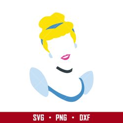 cinderella silhouette colour svg, cinderella princess svg, disney svg, png eps digit file