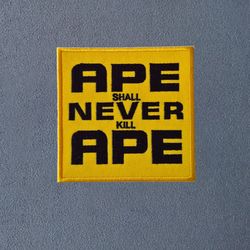 Bape Ape Head Sew on Patch Bathing ape patch Ape shall never kill Ape