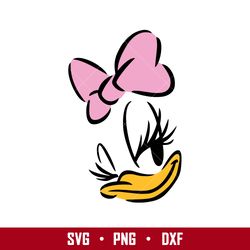 daisy duck face svg, daisy svg, disney svg, png eps digital file