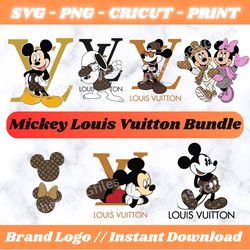Mickey Louis Vuitton Svg Bundle , Bundle Brand Logo Svg, Brand Logo Svg, Louis Vuitton svg