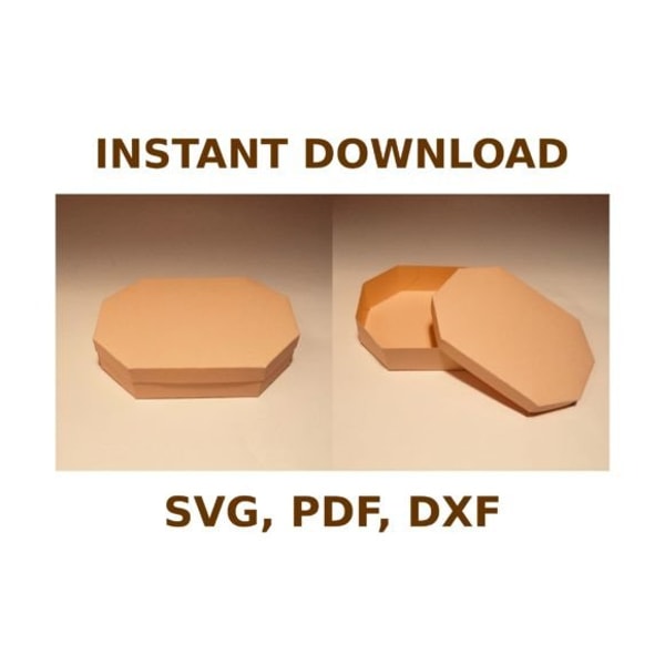 Octagon Box Template, Box Template SVG, SVG Files, SVG, Cric - Inspire ...