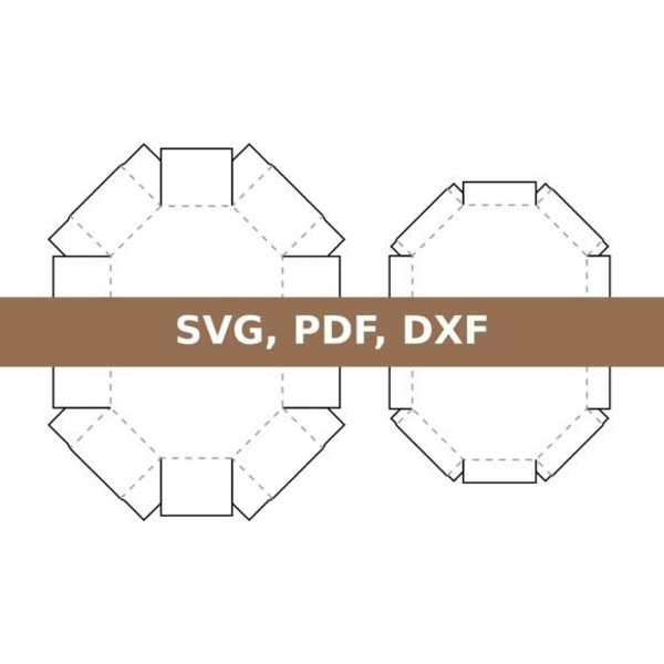 Octagon Box Template, Box Template SVG, SVG Files, SVG, Cric - Inspire ...