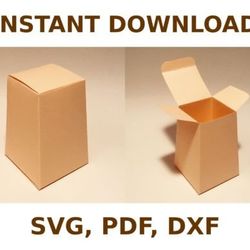 trapezoid box template, box template svg, svg files, svg, cricut
