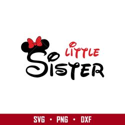 little sister minnie svg, minnie mouse svg, disney svg, png eps digital file
