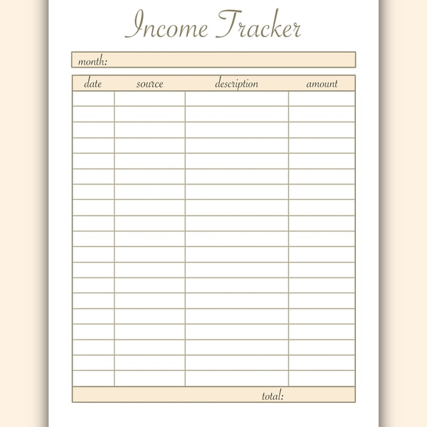 Income Planner, Income Tracker, Income Tracker Printable, In | Inspire ... Income Planner, Income Tracker, Income Tracker Printable, In | Inspire ...