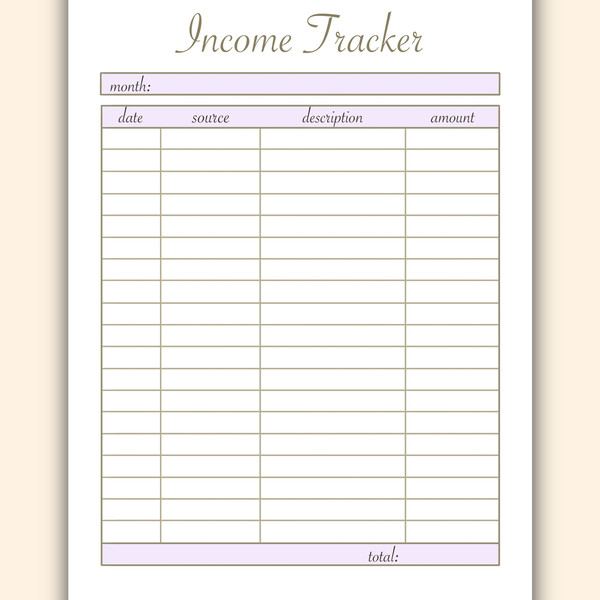 Income Planner Income Tracker Income Tracker Printable In Inspire Income Planner Income Tracker Income Tracker Printable In Inspire