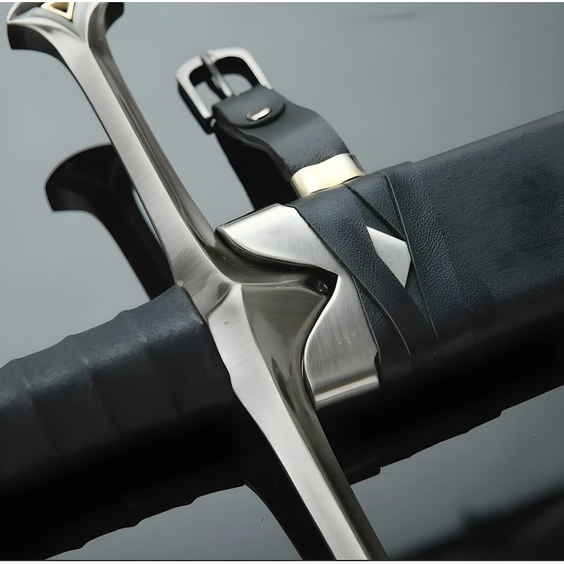 BattleReadyBeautyGeraltofRiviasFelineGriffinSwordsEngravedTreasuresoftheLegendary