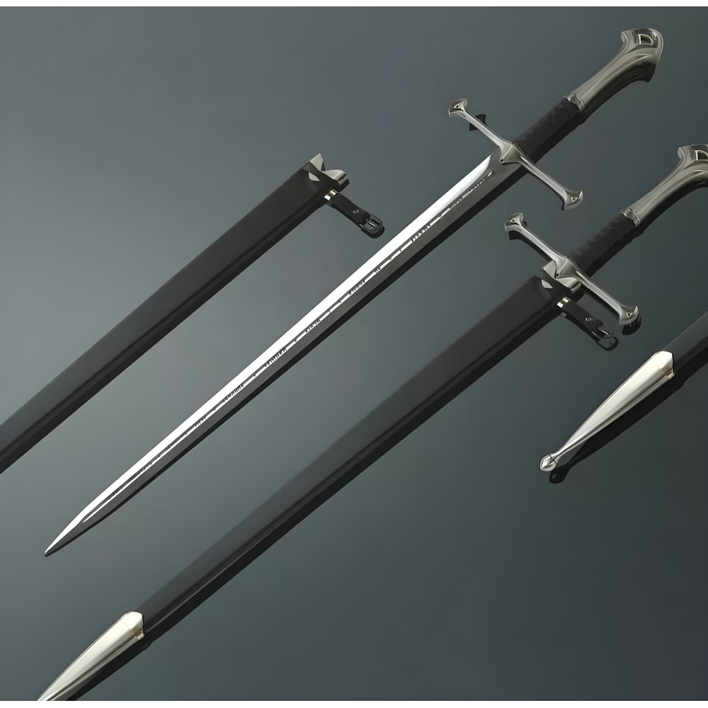 BattleReadyBeautyGeraltofRiviasFelineGriffinSwordsEngravedTreasuresoftheLegendary