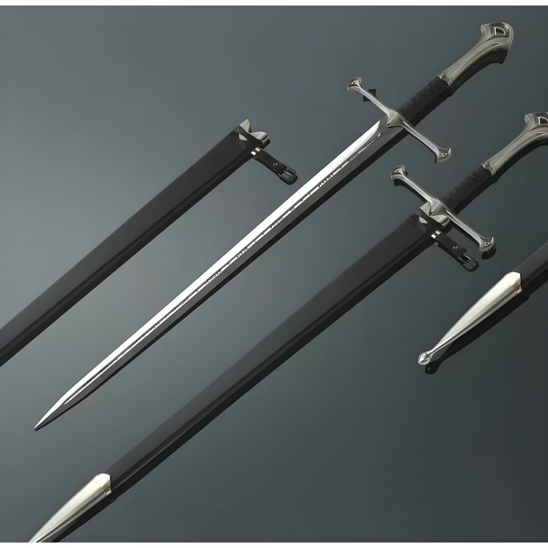 BattleReadyBeautyGeraltofRiviasFelineGriffinSwordsEngravedTreasuresoftheLegendary