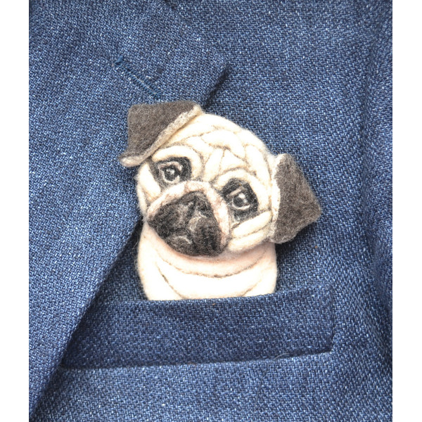Animal brooch pug dog Custom pet portrait (4).JPG