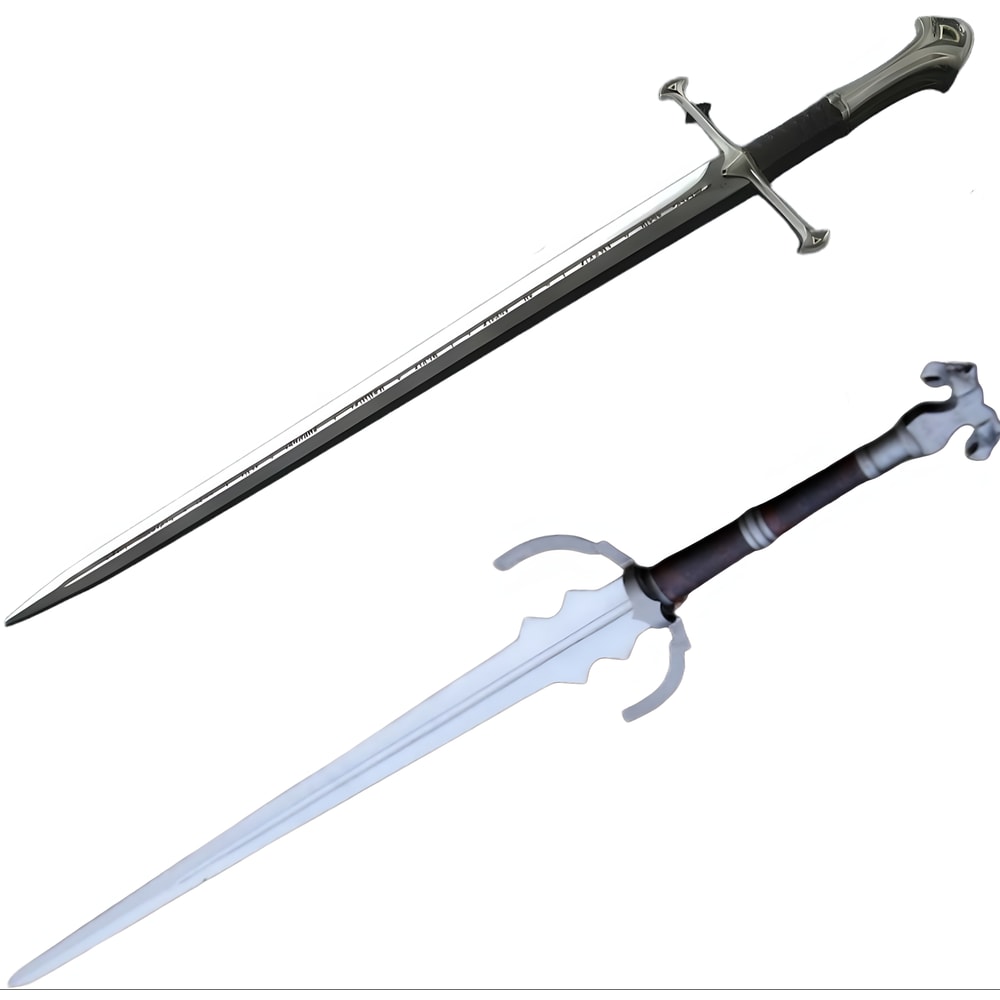 BattleReadyBeautyGeraltofRiviasFelineGriffinSwordsEngravedTreasuresoftheLegendary