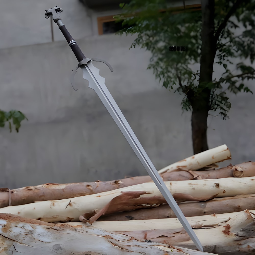 BattleReadyBeautyGeraltofRiviasFelineGriffinSwordsEngravedTreasuresoftheLegendary