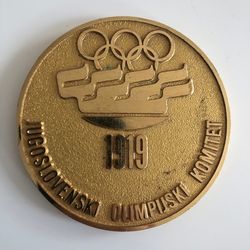 Olympic Committee Medal Yugoslavia 1919 NOC Bertoni Milano Vintage Rare