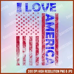 i love america funny usa flag memorial day, american flag, independence day png file sublimation