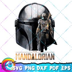 star wars the mandalorian helmet portrait mashup png, svg, sublimation design, star wars svg, digital download
